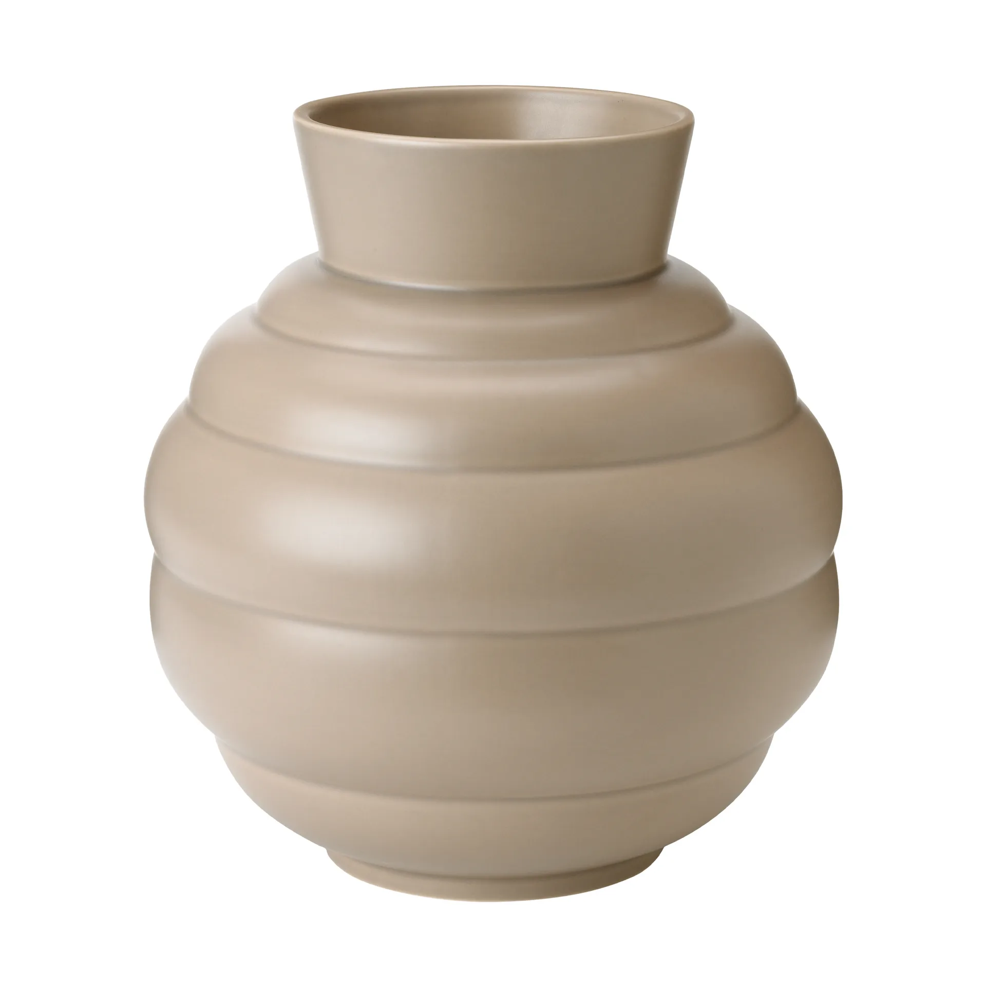 Knabstrup Keramik Tortus Archie vase nr. 3 26,5 cm Dark sand