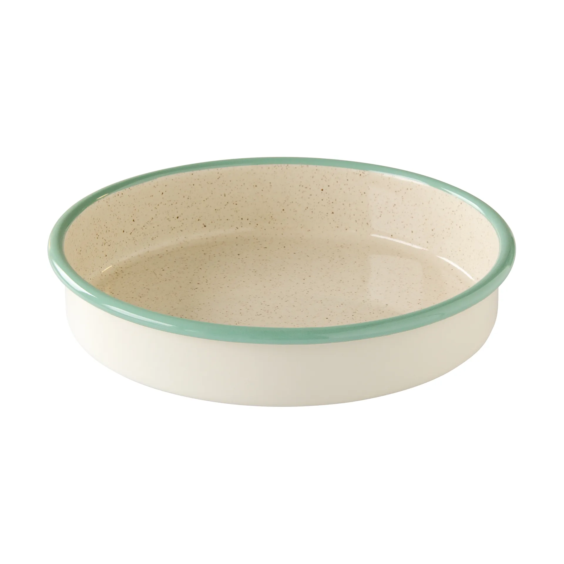Kockums ildfast form, Cream Lux-grønn, rund, Ø24 cm Kockums Jernverk