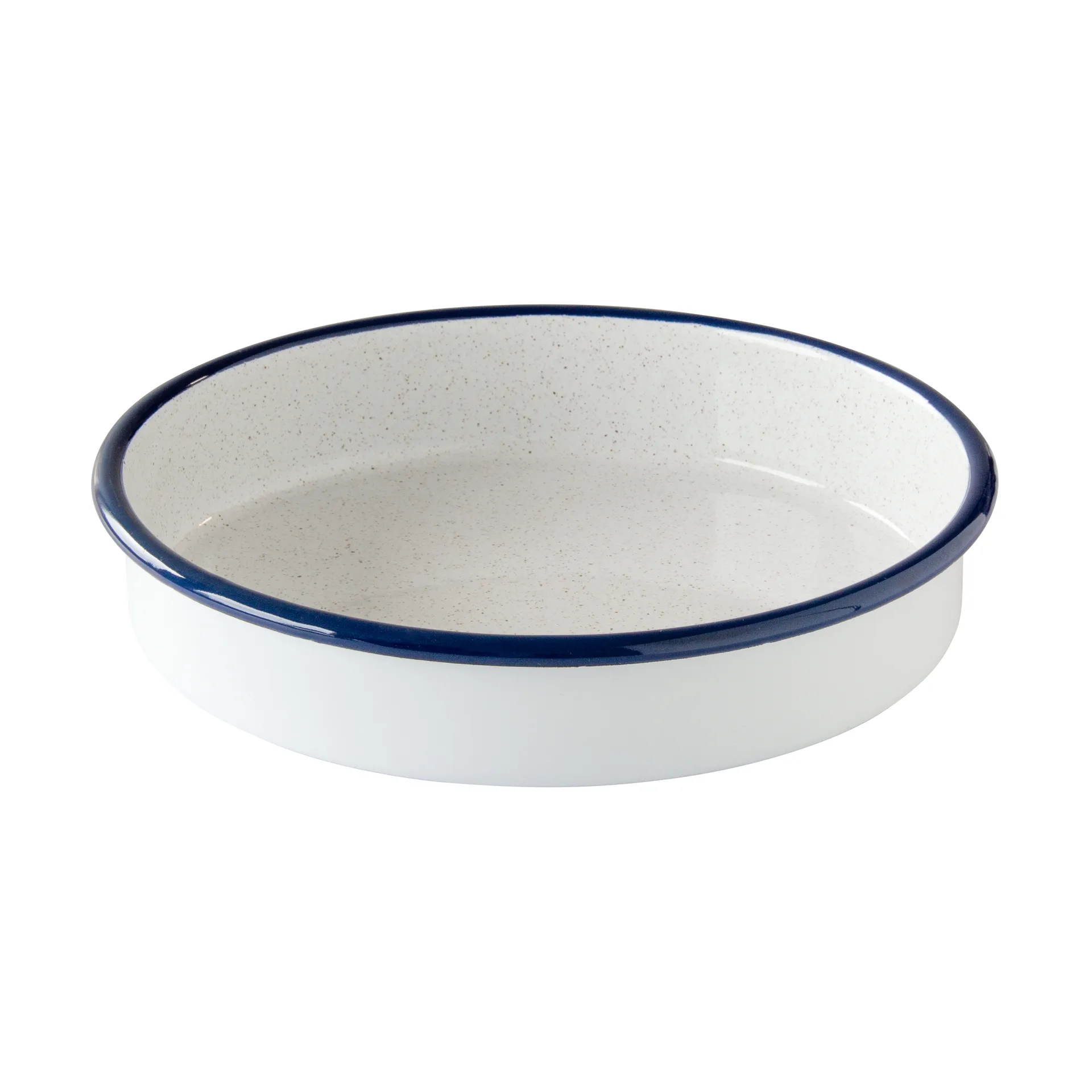 Kockums ildfast form, Kockums white-blå, rund, Ø24 cm Kockums Jernverk