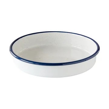 Kockums ildfast form - Kockums white-blå, rund, Ø28 cm - Kockums Jernverk