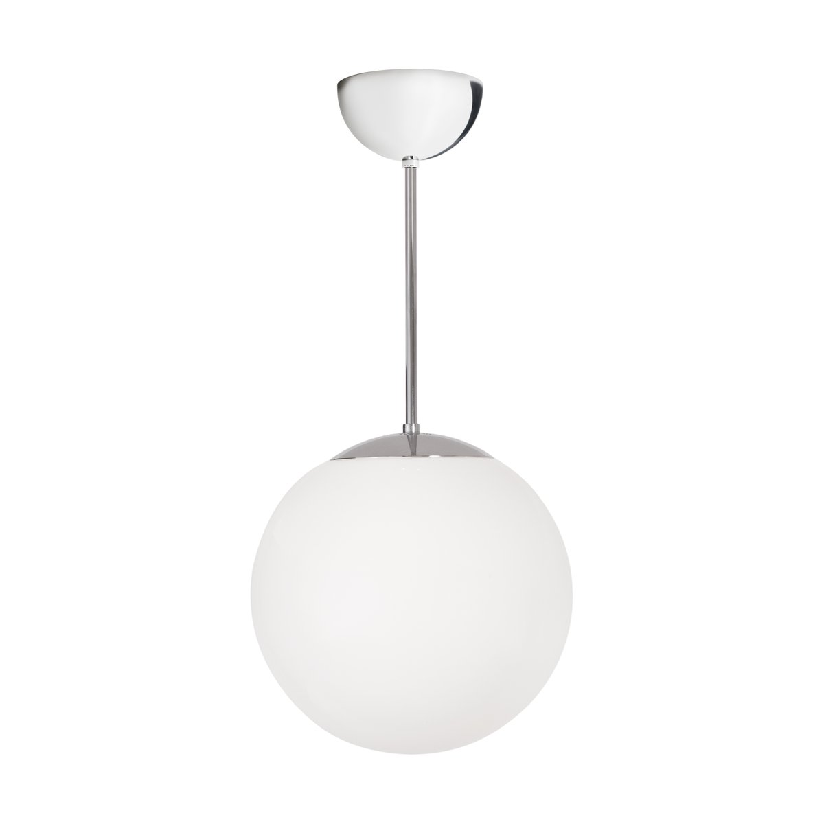 Konsthantverk Funkis Glob pendel White-chrome Ø20 cm