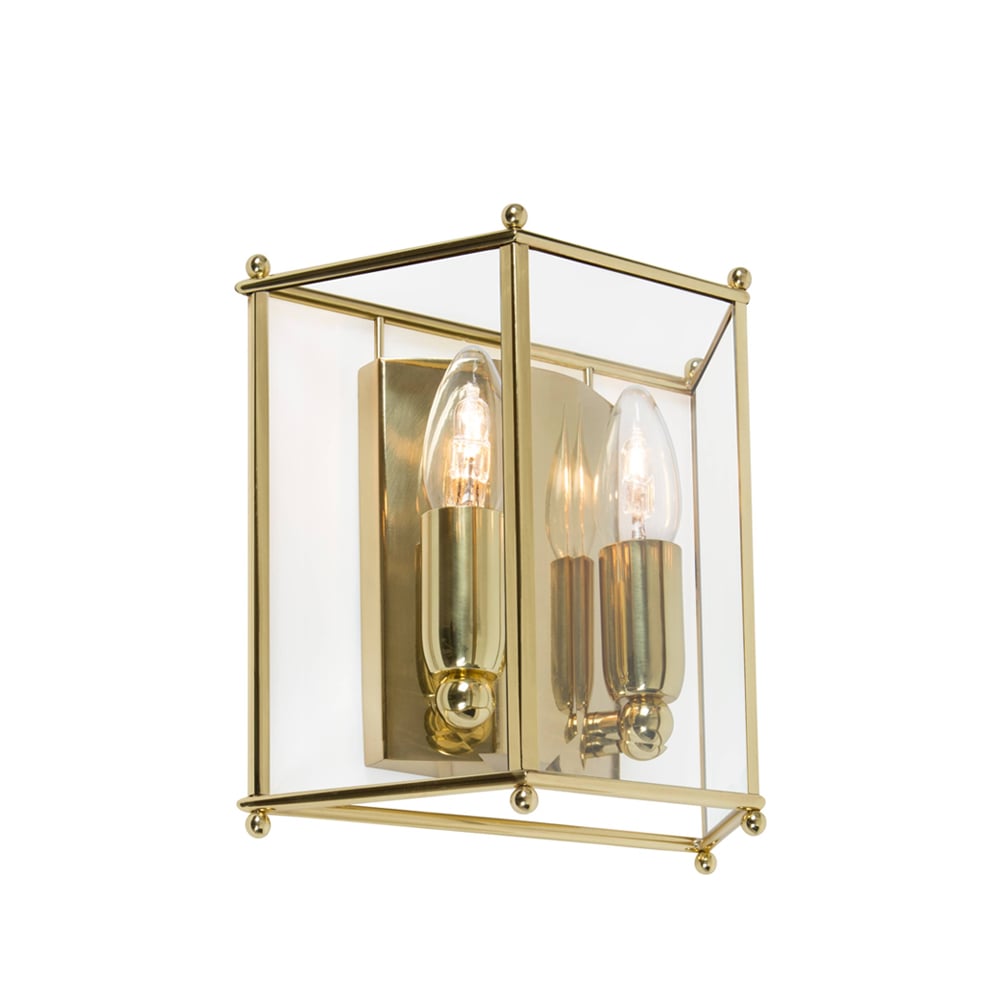 Konsthantverk Glimminge vegglampe glass/messing