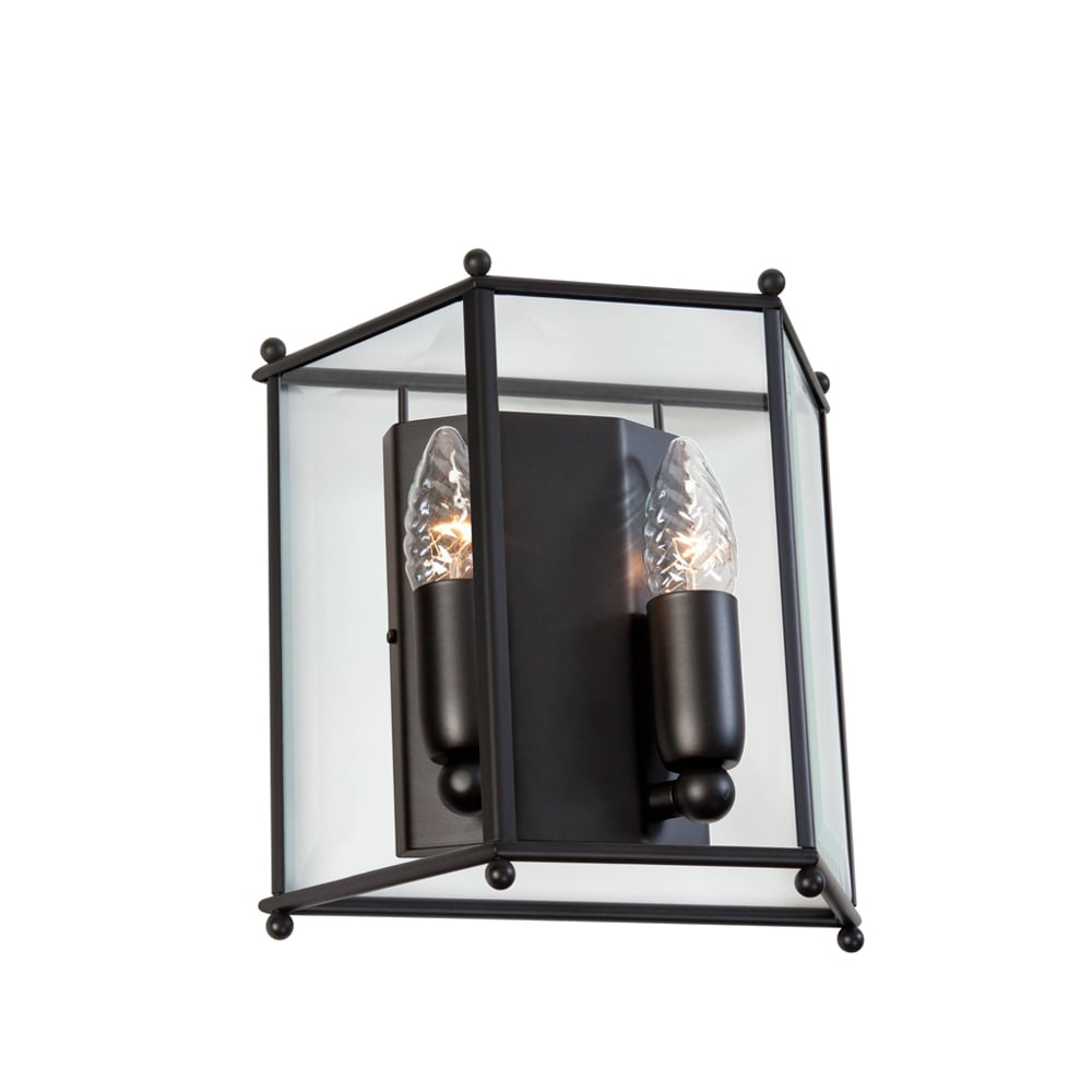 Konsthantverk Glimminge vegglampe glass/sort