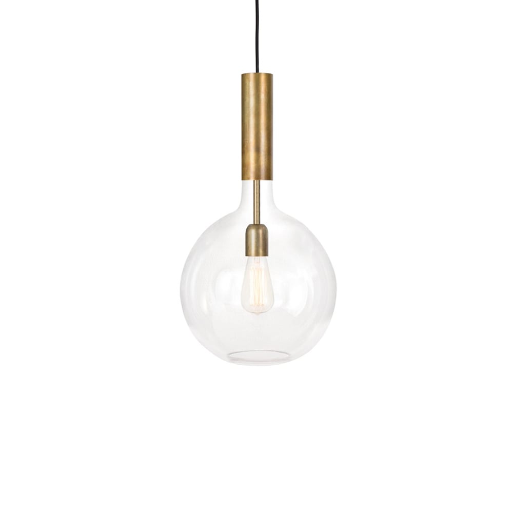 Konsthantverk Rosdala pendel Klart glass, ubehandlet messing, liten
