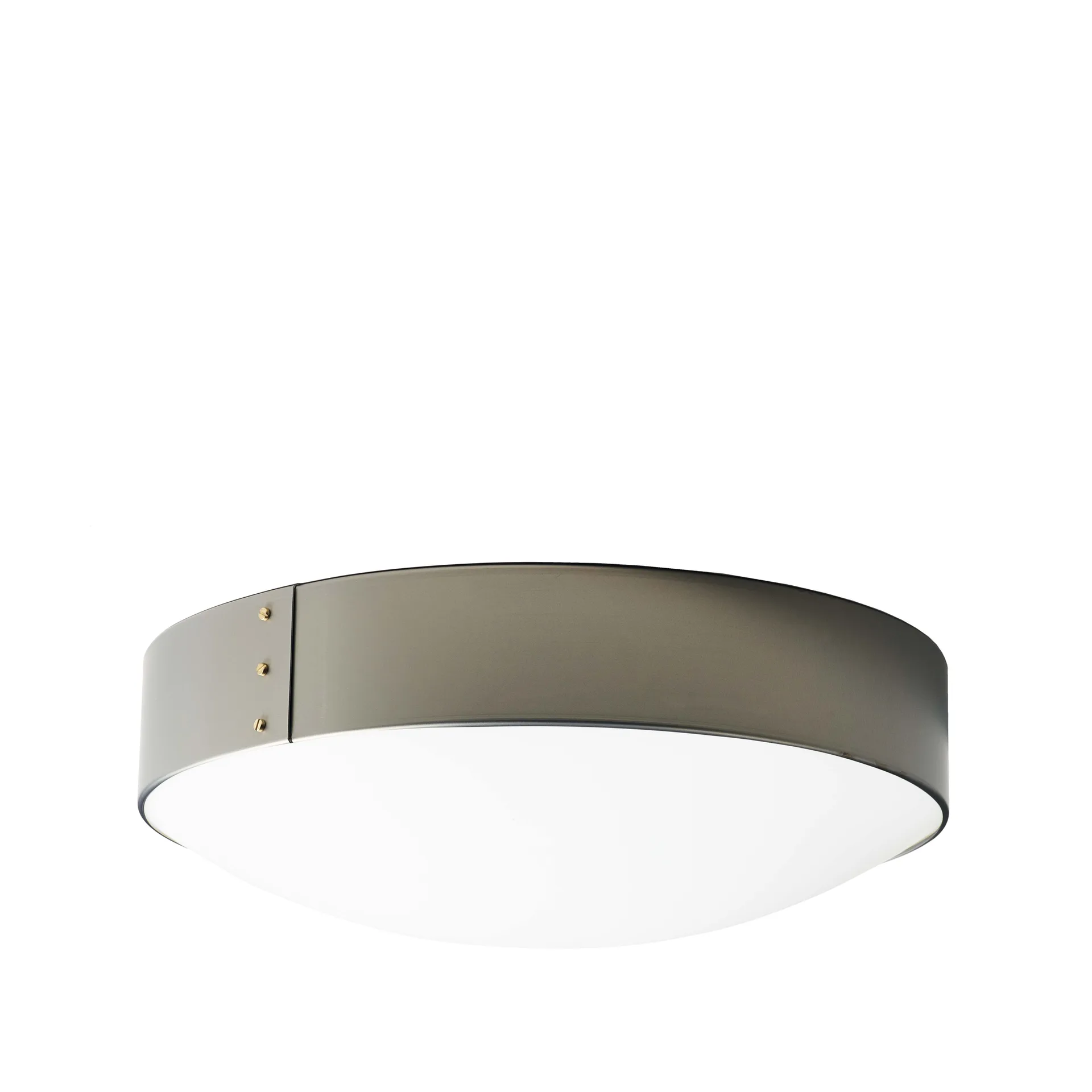 Svep plafond, ubehandlet jern, Ø55 cm, opal akryl Konsthantverk