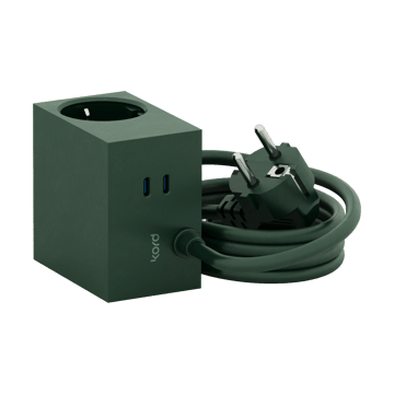 Cuboid+ grenuttak USB-C 30W 2 m - Dark Green - Kord