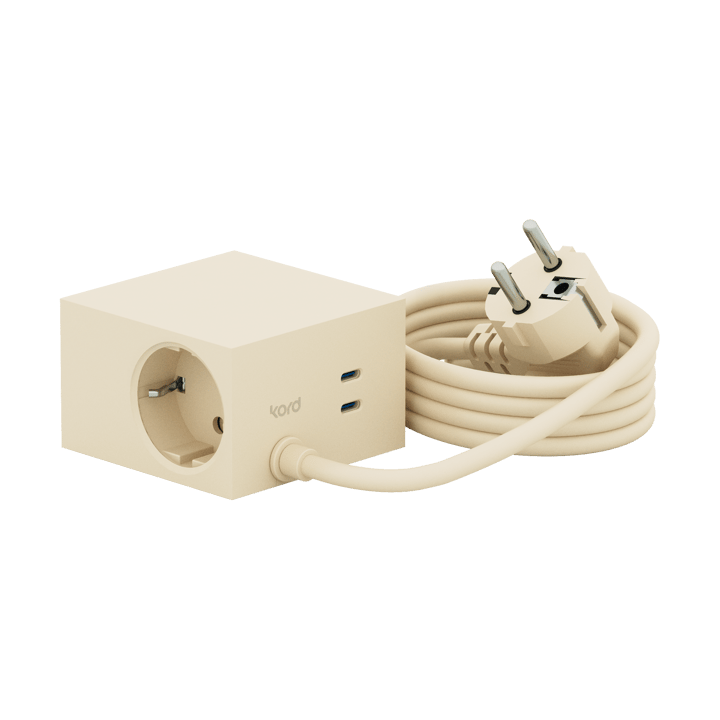 Cuboid+ grenuttak USB-C 30W 2 m - Pearled Ivory - Kord