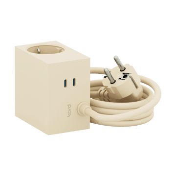 Cuboid+ grenuttak USB-C 30W 2 m - Pearled Ivory - Kord