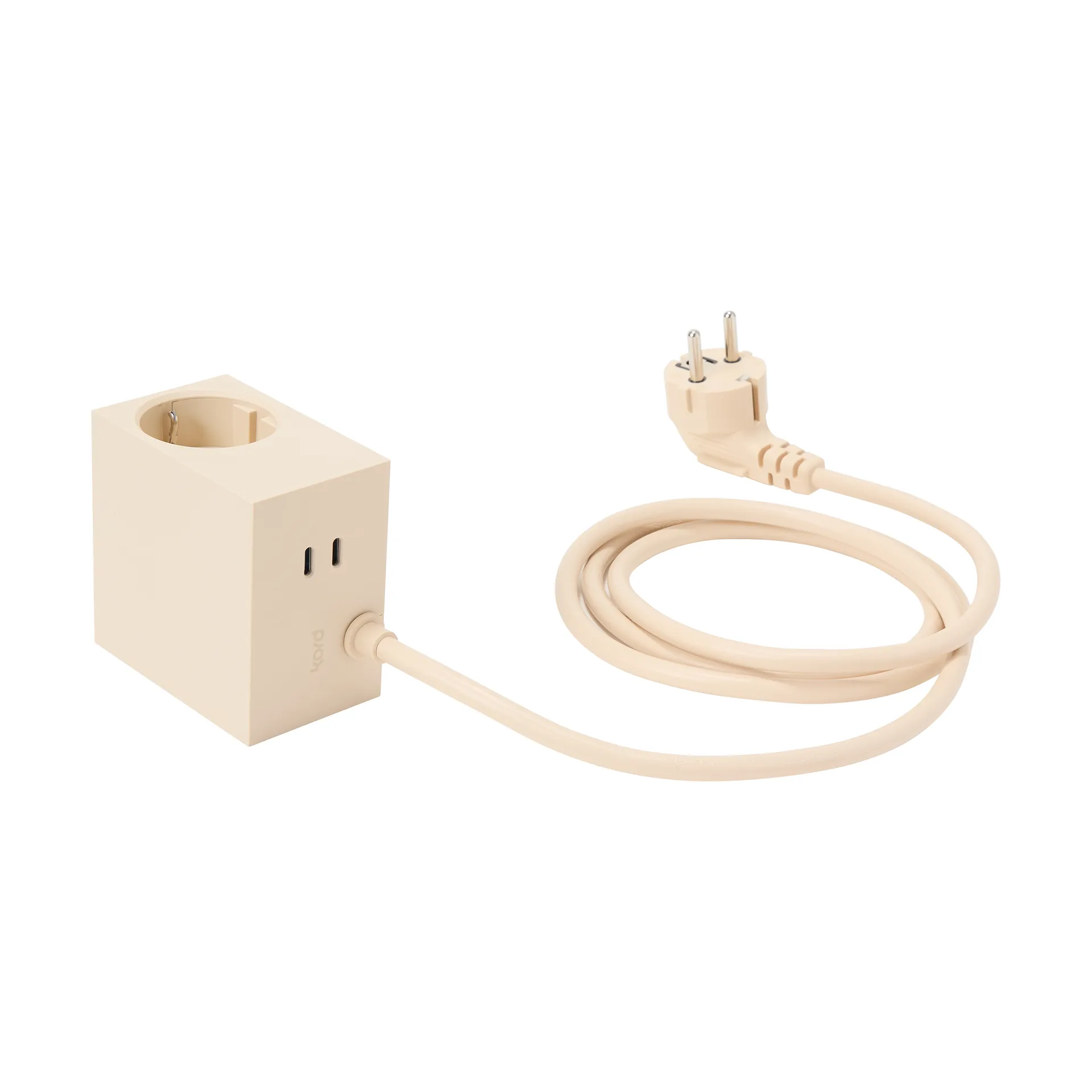 Cuboid+ grenuttak USB-C 30W 2 m, Pearled Ivory Kord