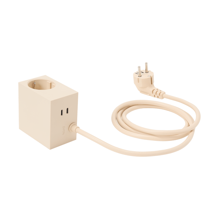 Cuboid+ grenuttak USB-C 30W 2 m, Pearled Ivory Kord