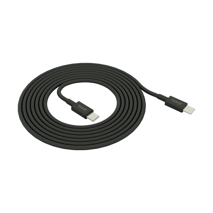 Kord USB-C til USB-C ladekabel 1,8 m - Black - Kord