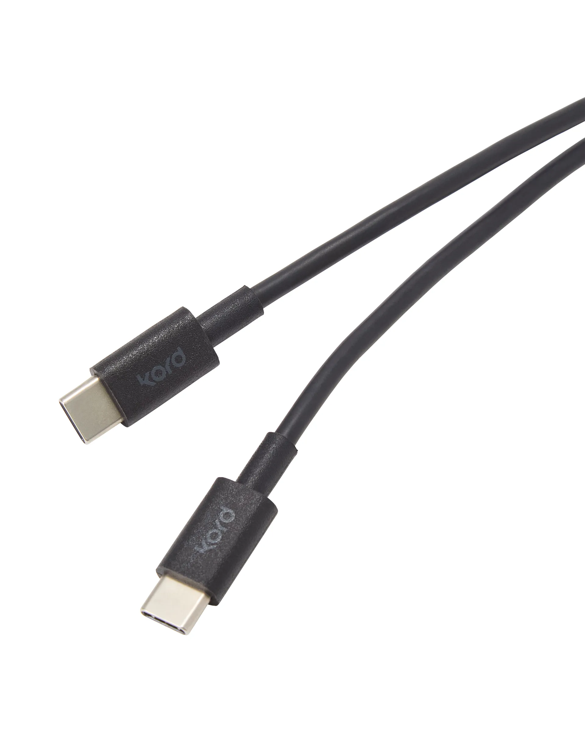 Kord USB-C til USB-C ladekabel 1,8 m, Black Kord