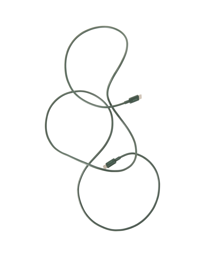 Kord USB-C til USB-C ladekabel 1,8 m, Dark Green Kord