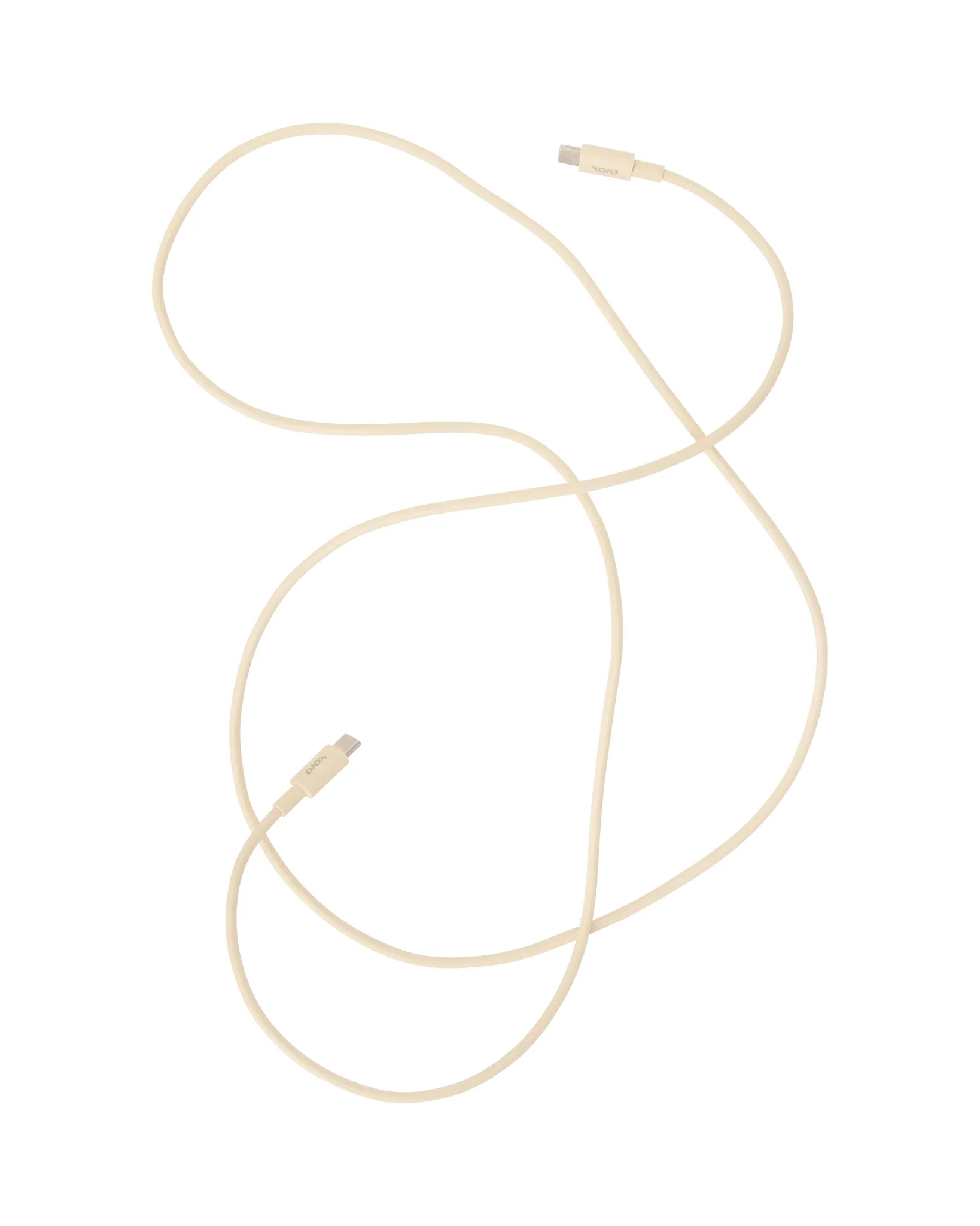 Kord USB-C til USB-C ladekabel 1,8 m, Pearled Ivory Kord