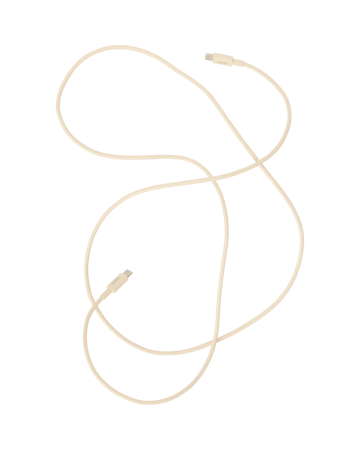 Kord USB-C til USB-C ladekabel 1,8 m - Pearled Ivory - Kord