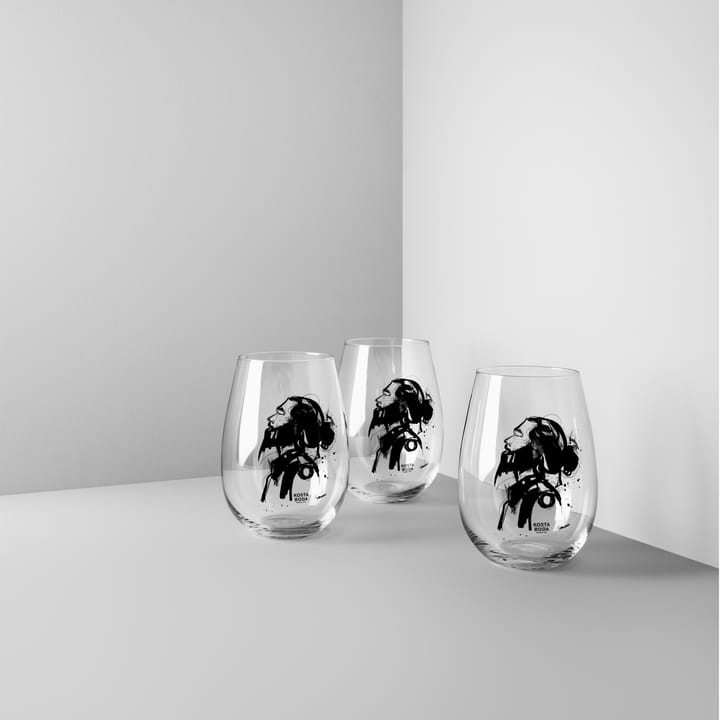 All about you glass 57 cl 2-pakk, Love him (grå) Kosta Boda