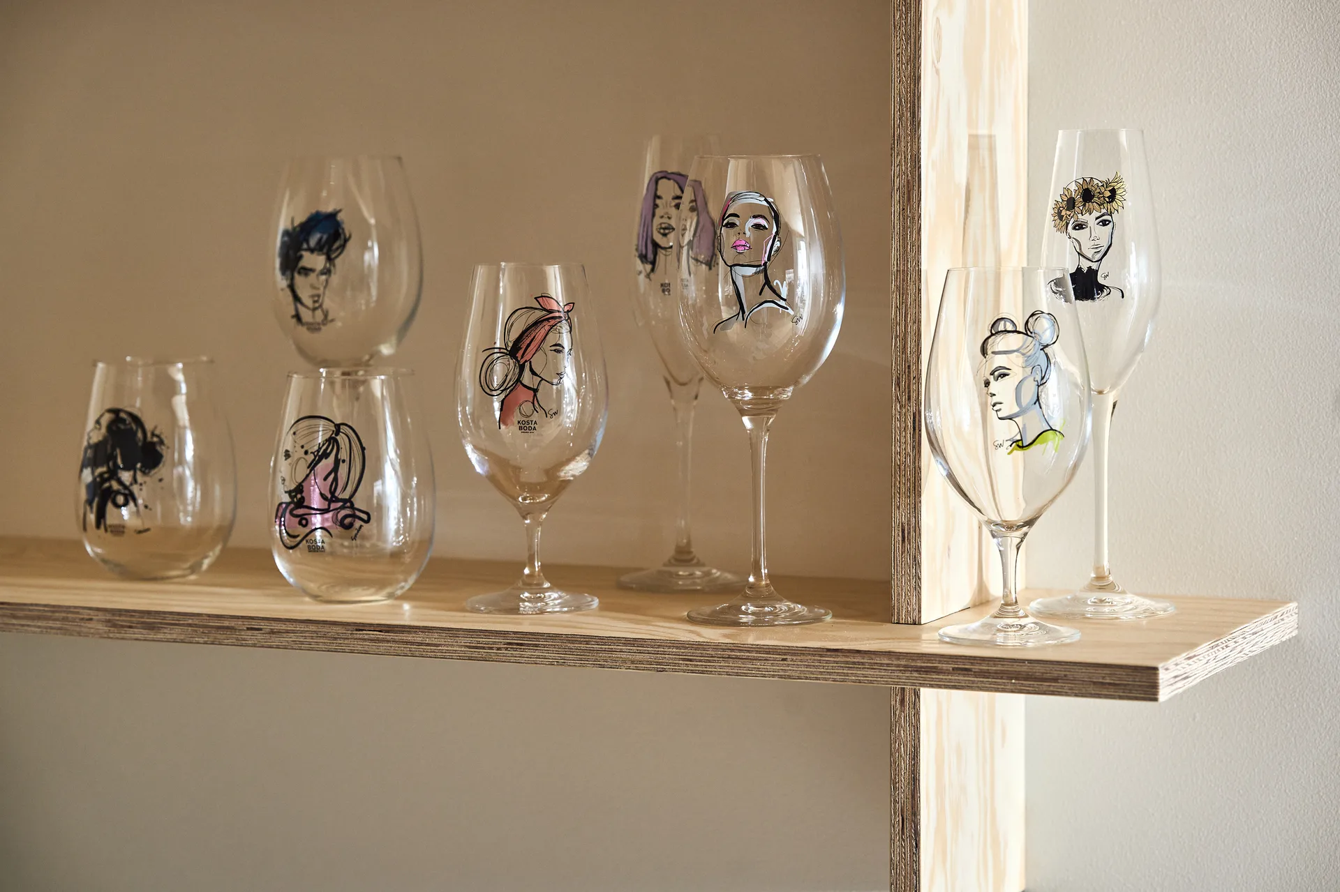 All about you glass 57 cl 2-pakk, love you (rosa) Kosta Boda