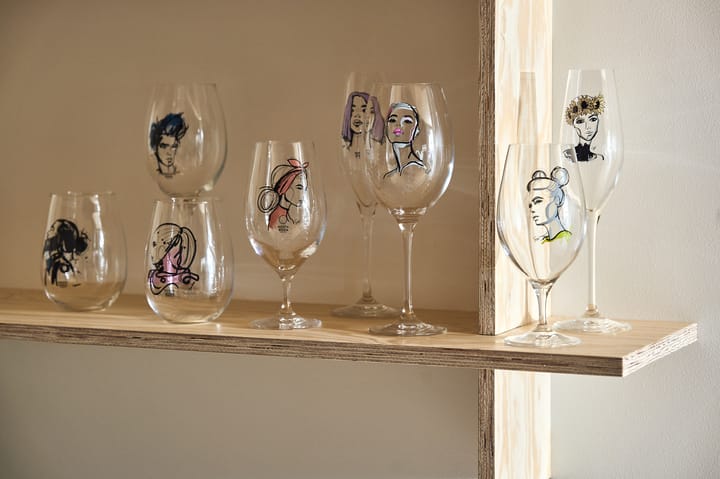 All about you glass 57 cl 2-pakk, love you (rosa) Kosta Boda