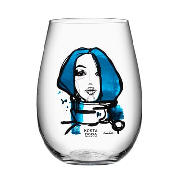 All about you glass 57 cl 2-pakk - miss you (blå) - Kosta Boda