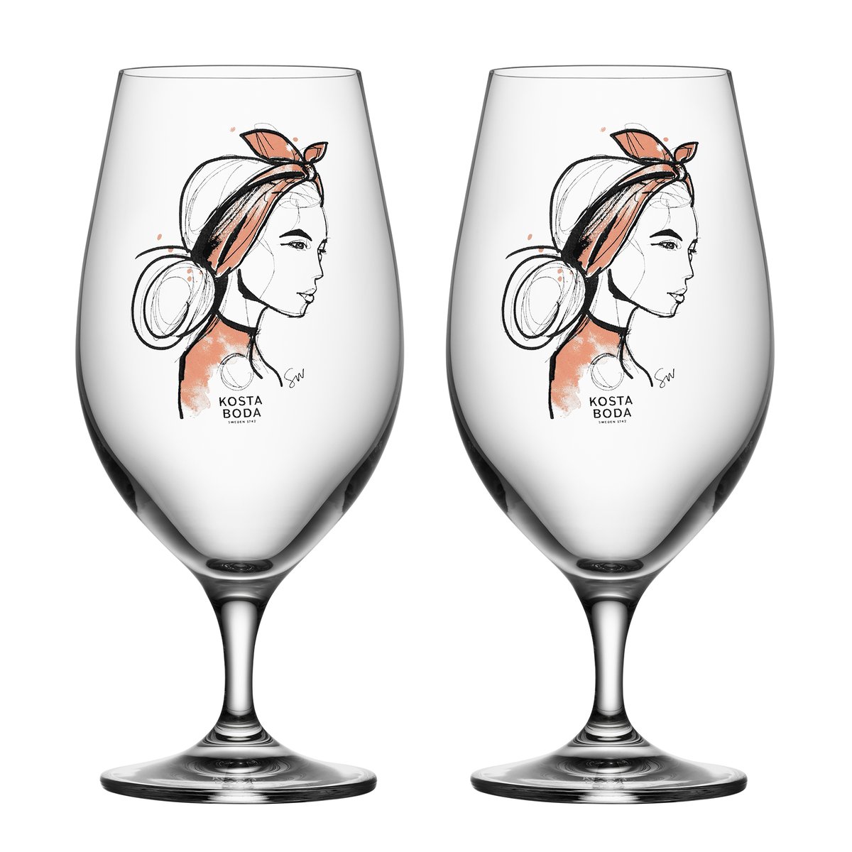 Kosta Boda - Near you ølglass 40 cl 2 stk