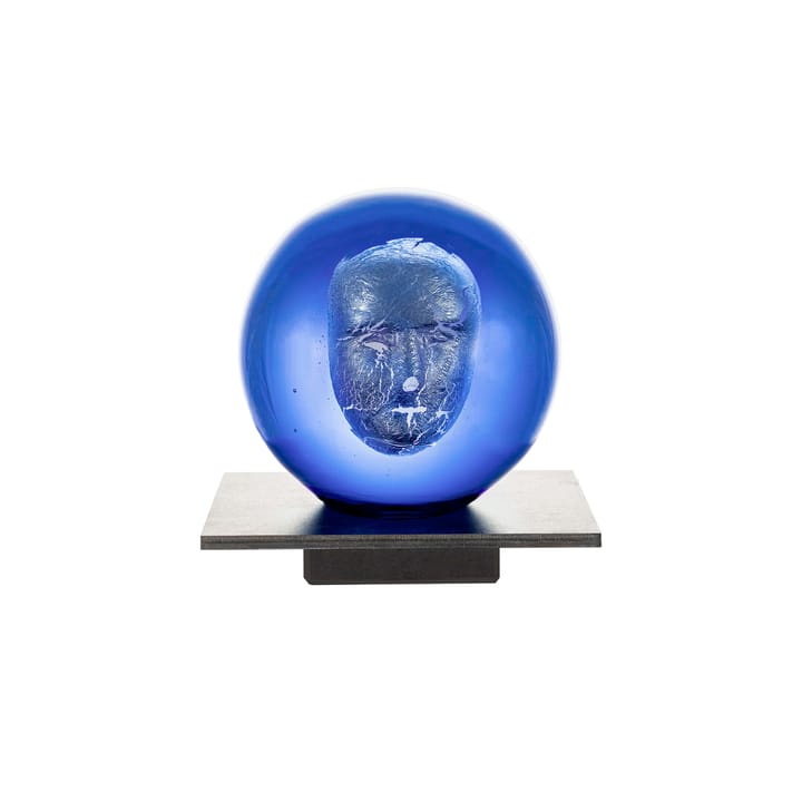 BV Headman glasskulptur, Blå Kosta Boda