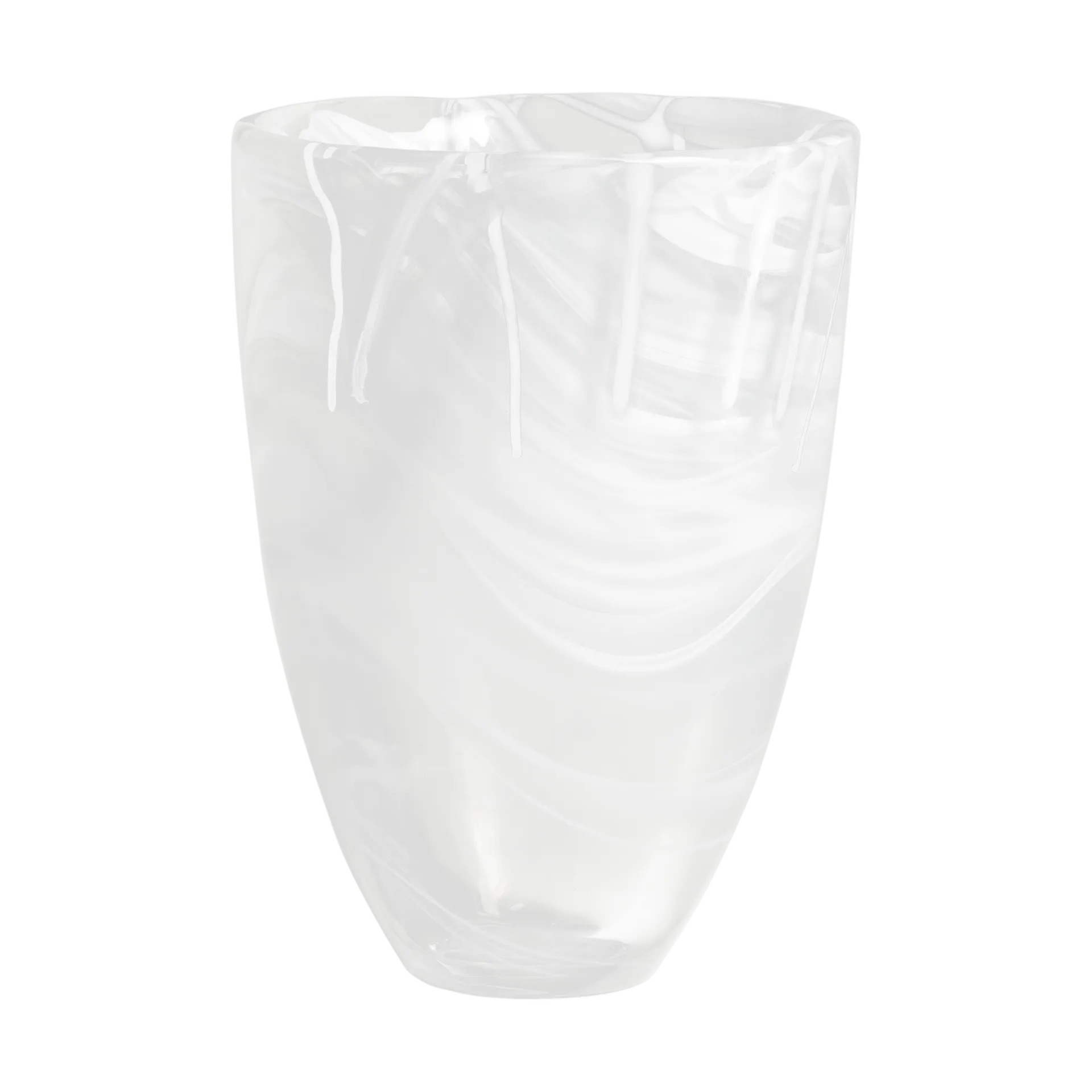 Contrast vase 200 mm, Hvit-hvit Kosta Boda