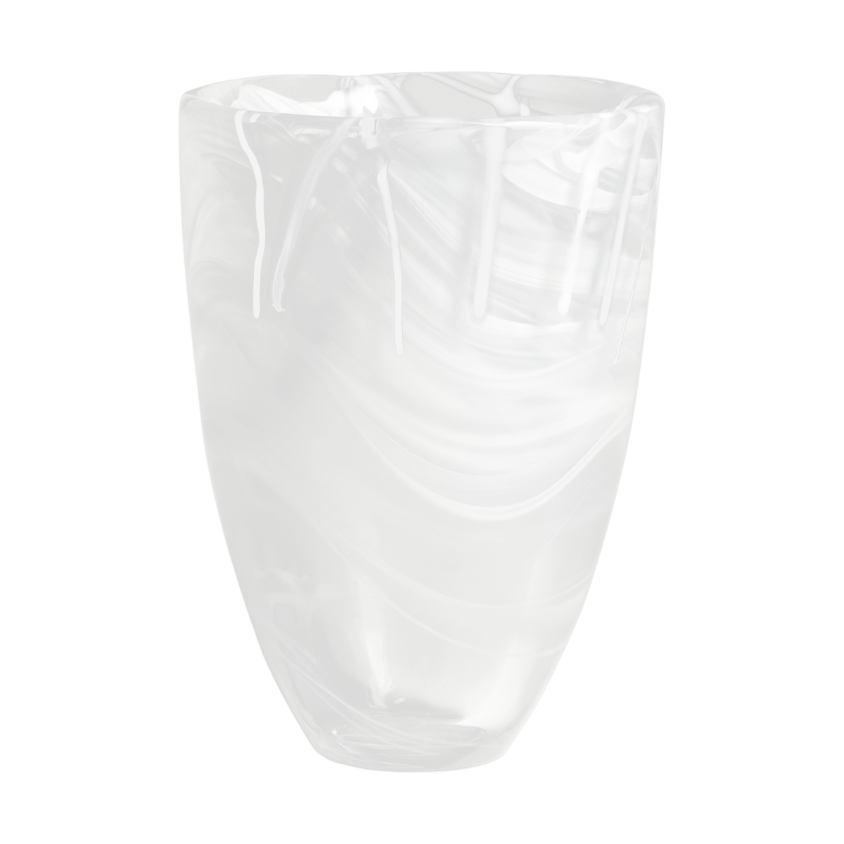 Kosta Boda Contrast vase 200 mm Hvit-hvit