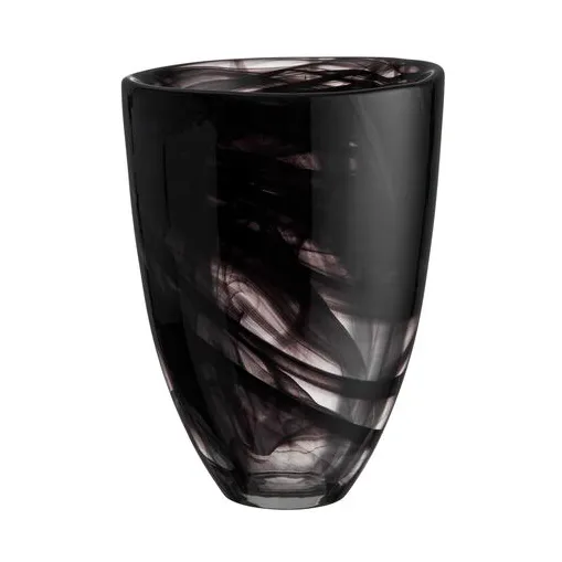 Contrast vase 200 mm - Svart-svart - Kosta Boda