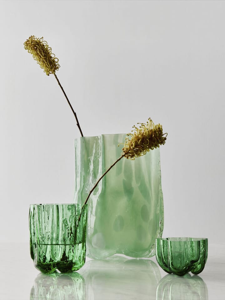 Crackle lyslykt 5,8 cm, Mørkegrønn Kosta Boda