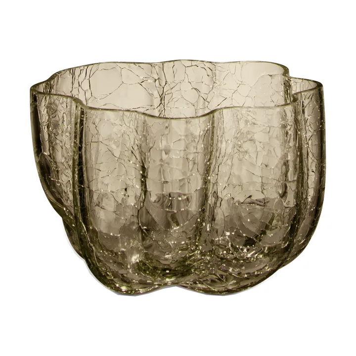 Crackle lyslykt 5,8 cm - Taupe - Kosta Boda