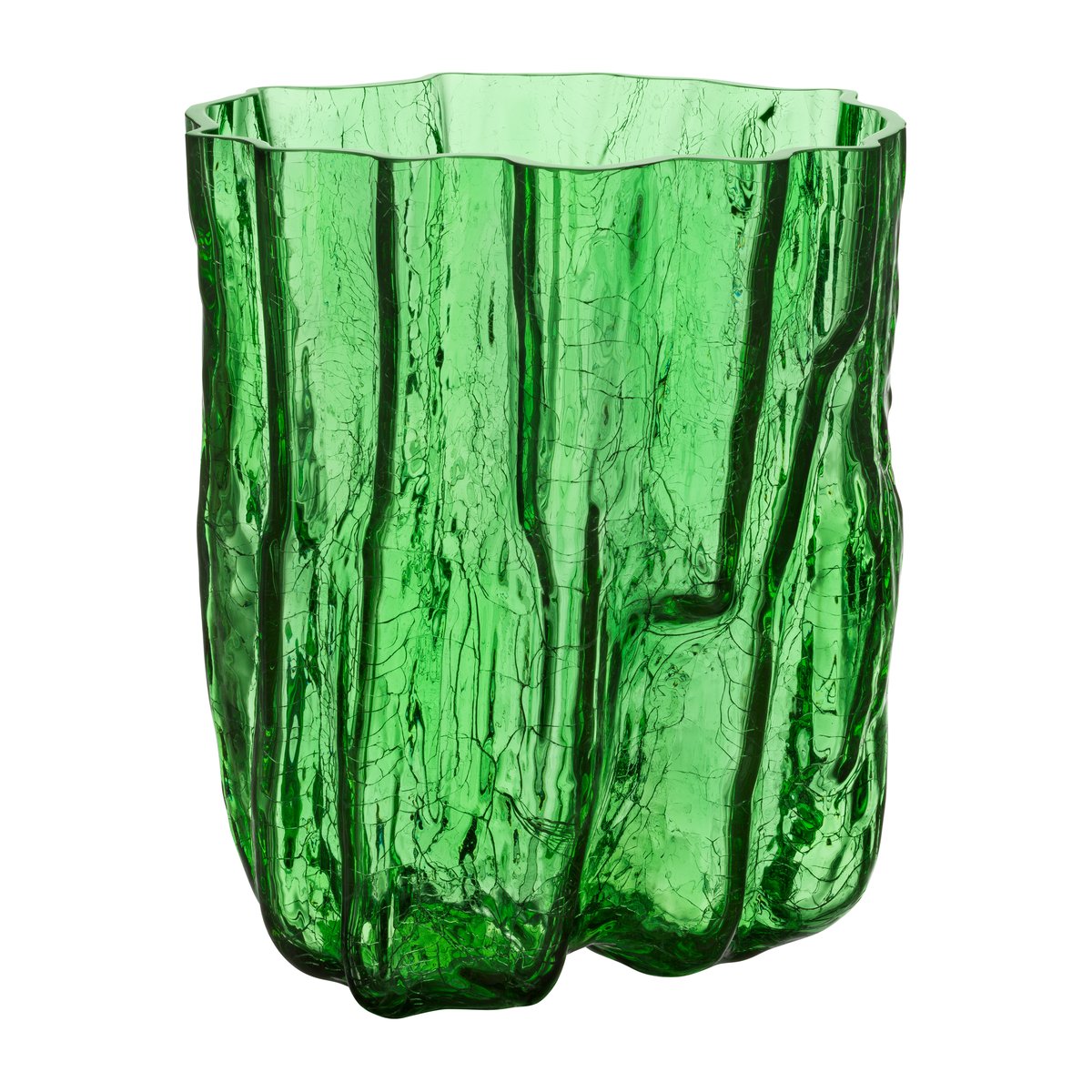 Kosta Boda - Crackle Vase Dark Green 27 cm - Vaser - Åsa Jungnelius - Grønn