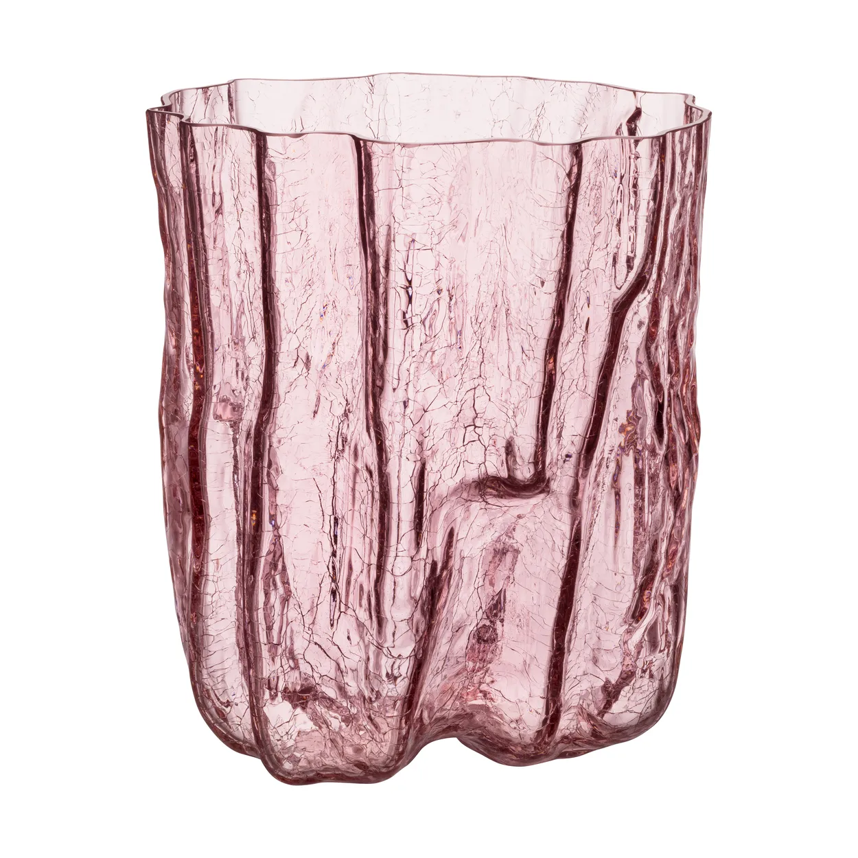 Kosta Boda Crackle vase 27 cmm Rosa
