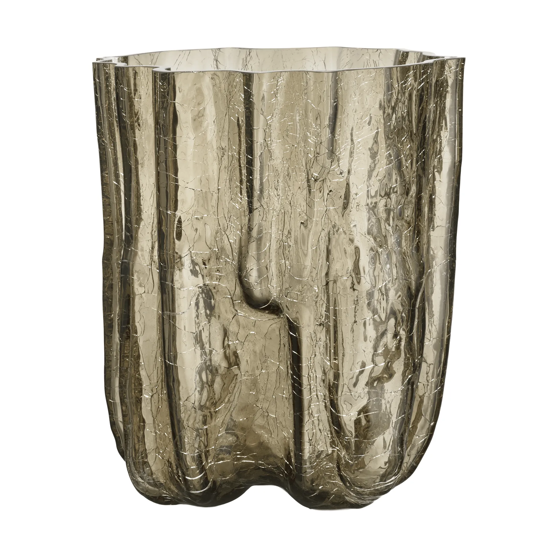 Crackle vase 27 cmm, Taupe Kosta Boda
