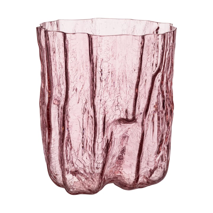 Crackle vase 270 mm, Rosa Kosta Boda