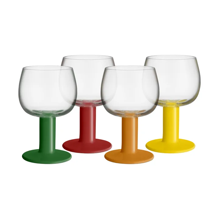 Fars glass - Miksede farger, 40 cl, 4-pakning - Kosta Boda