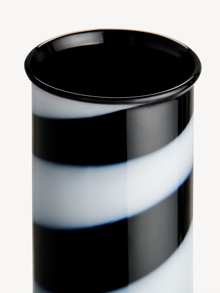 Lab sylinder vase 30 cm, Svart-hvit Kosta Boda