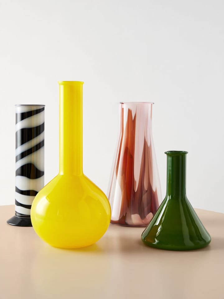 Lab sylinder vase 30 cm, Svart-hvit Kosta Boda