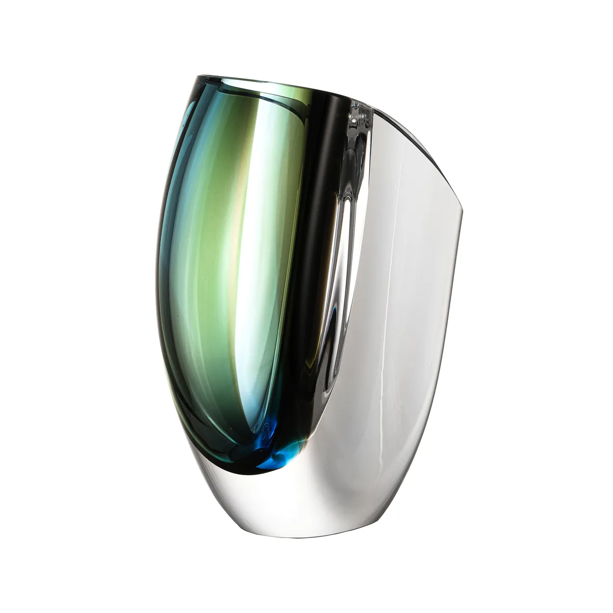 Kosta Boda Mirage vase 21 cm Blå-brun