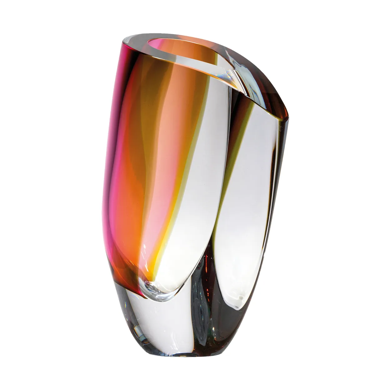 Kosta Boda Mirage vase 31 cm Grå-rød