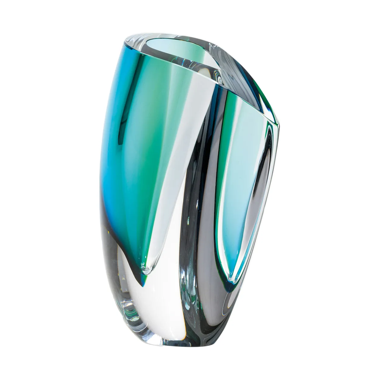 Kosta Boda Mirage vase 31 cm Grønn-blå