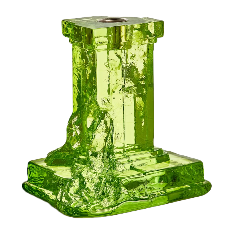 Kosta Boda Rocky Baroque lysestake 150 mm Kryptonitt