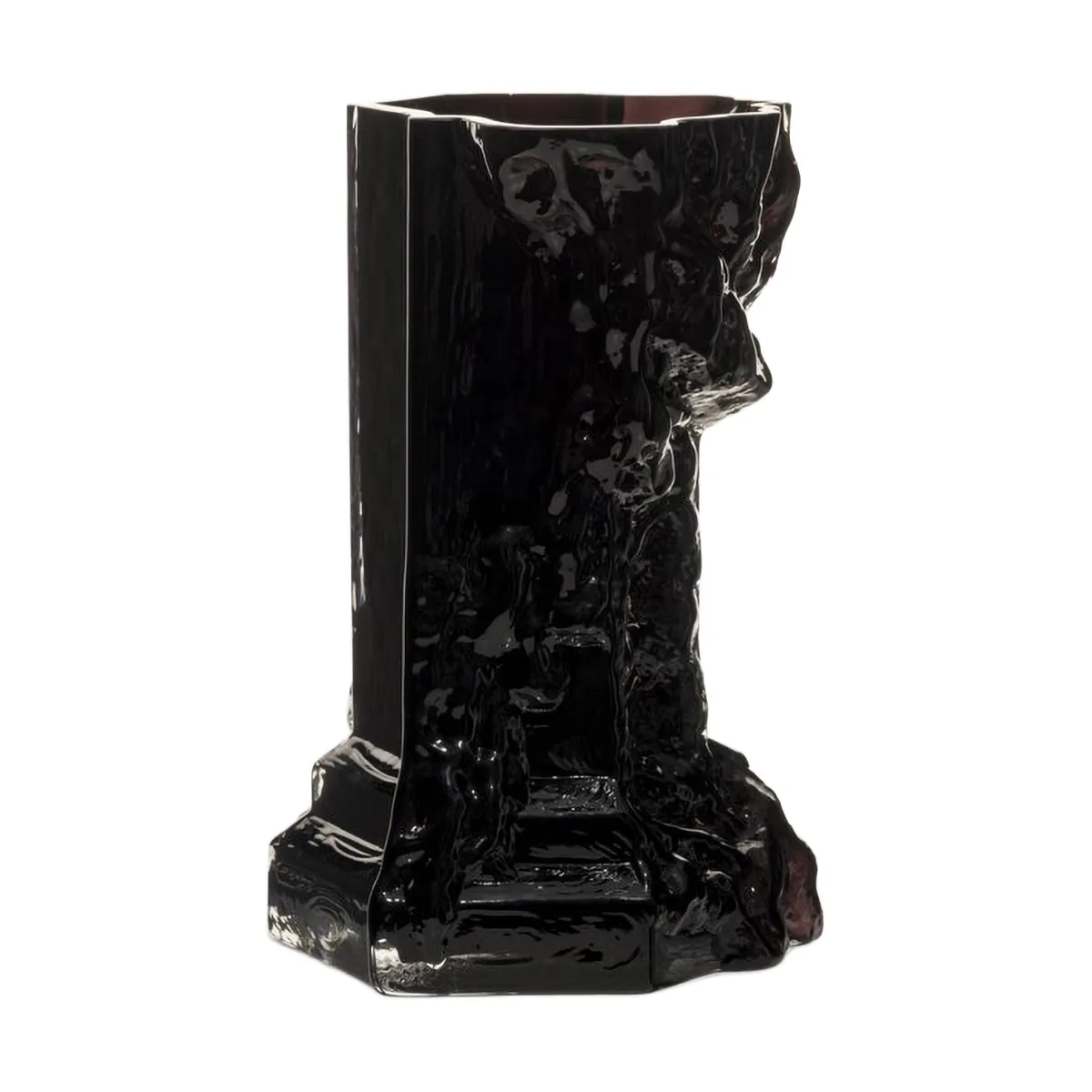 Kosta Boda Rocky Baroque vase 25 cm Nattsvart