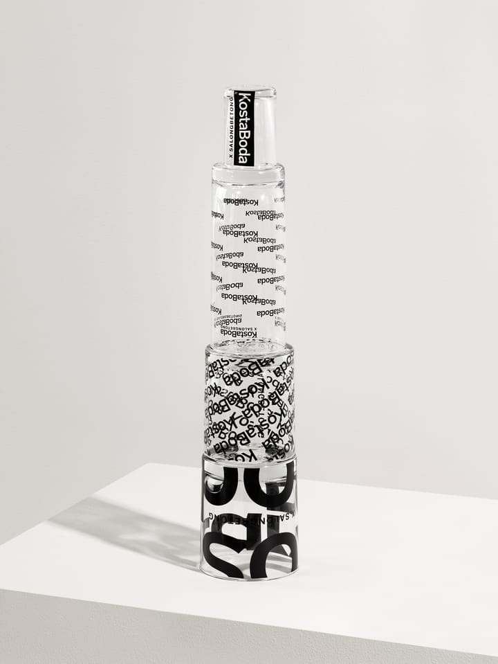 Salong Betong DOF glass 35 cl 2-pakning, Klar-sort Kosta Boda