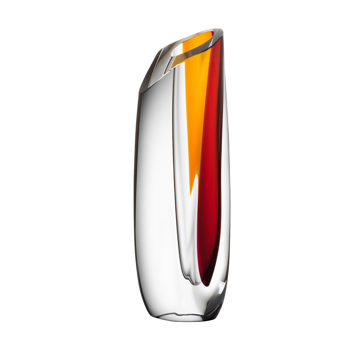 Kosta Boda Saraband vase 36 cm Rød-oransje