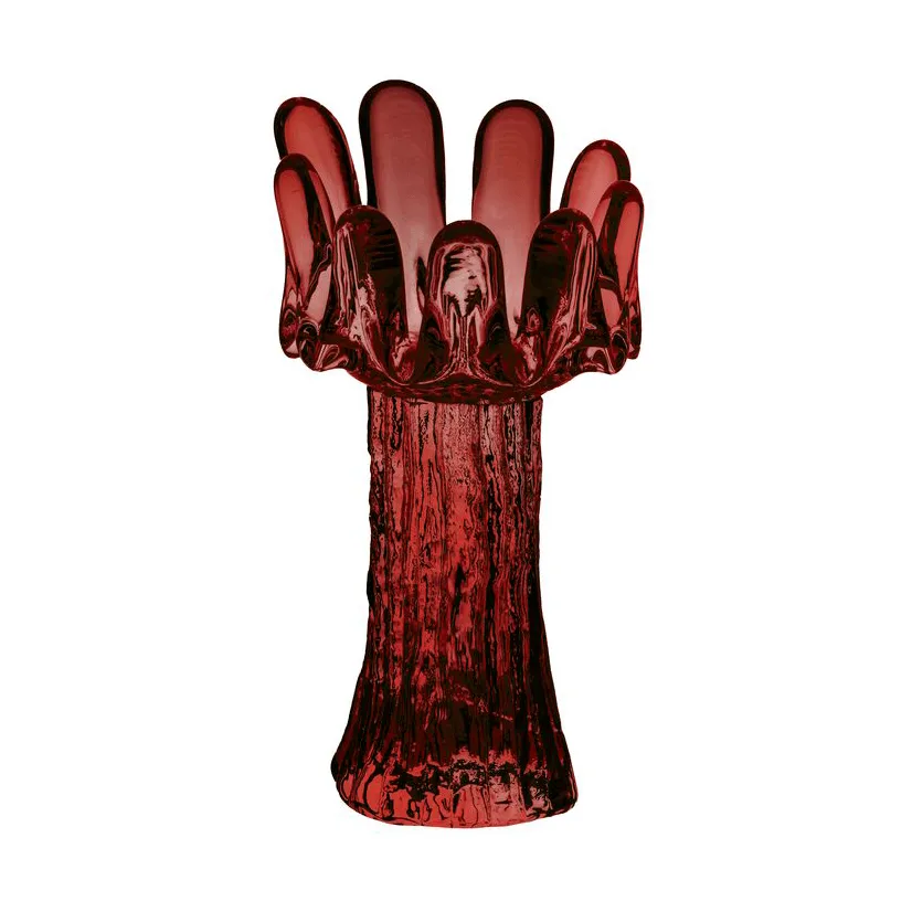 Kosta Boda Solros lyslykt 18 cm R&oslash;d