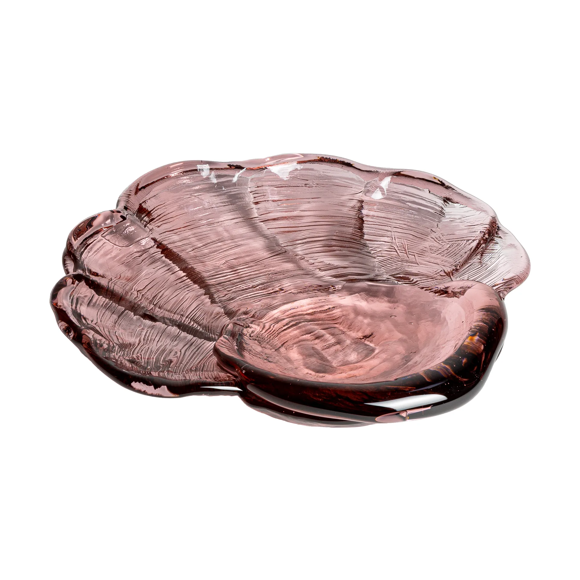 Venusmussla kunstglass fat 30 x 33 cm, Rosa Kosta Boda