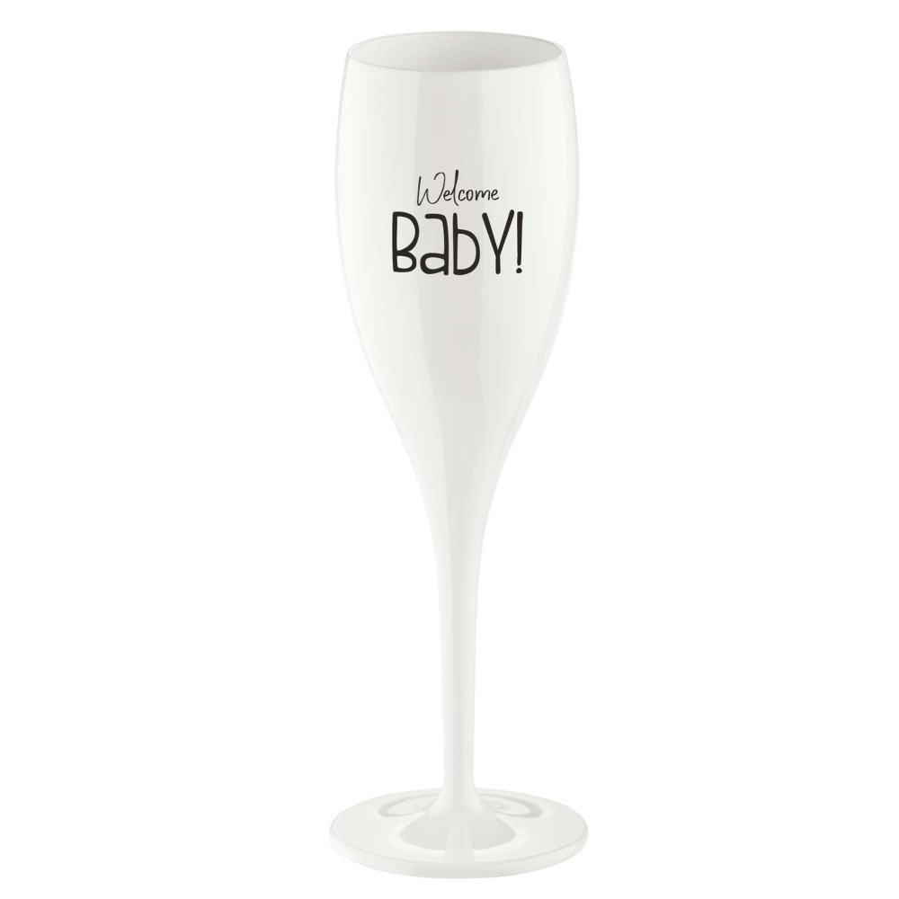 Koziol Cheers champagneglass 10 cl 6-pakning Welcome baby