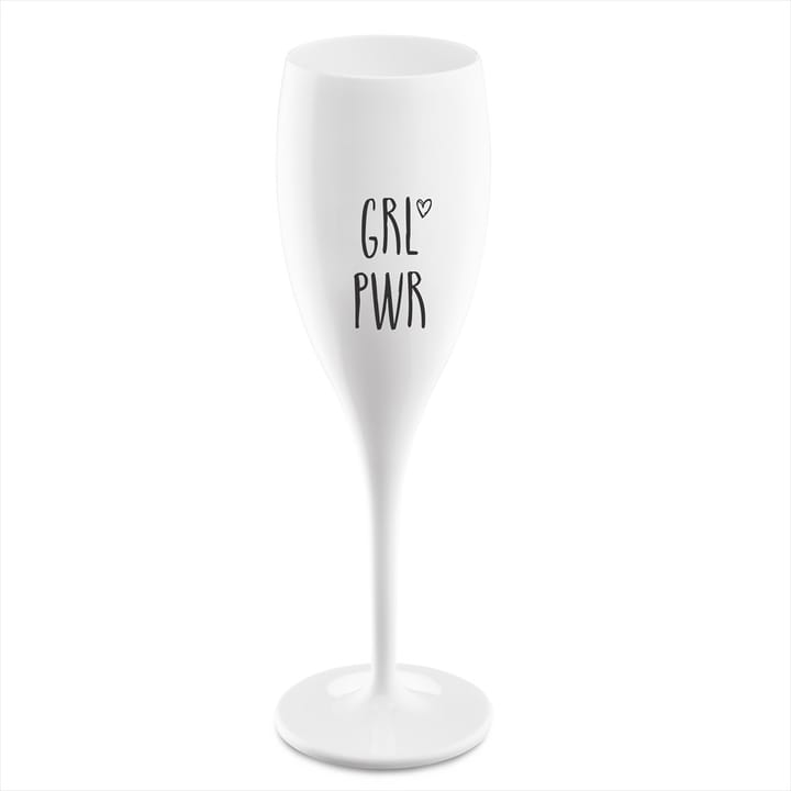 Cheers champagneglass med print 10 cl 6-pakning, Grl pwr Koziol
