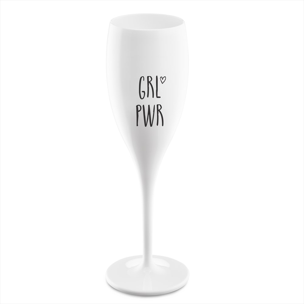 Koziol Cheers champagneglass med print 10 cl 6-pakning Grl pwr