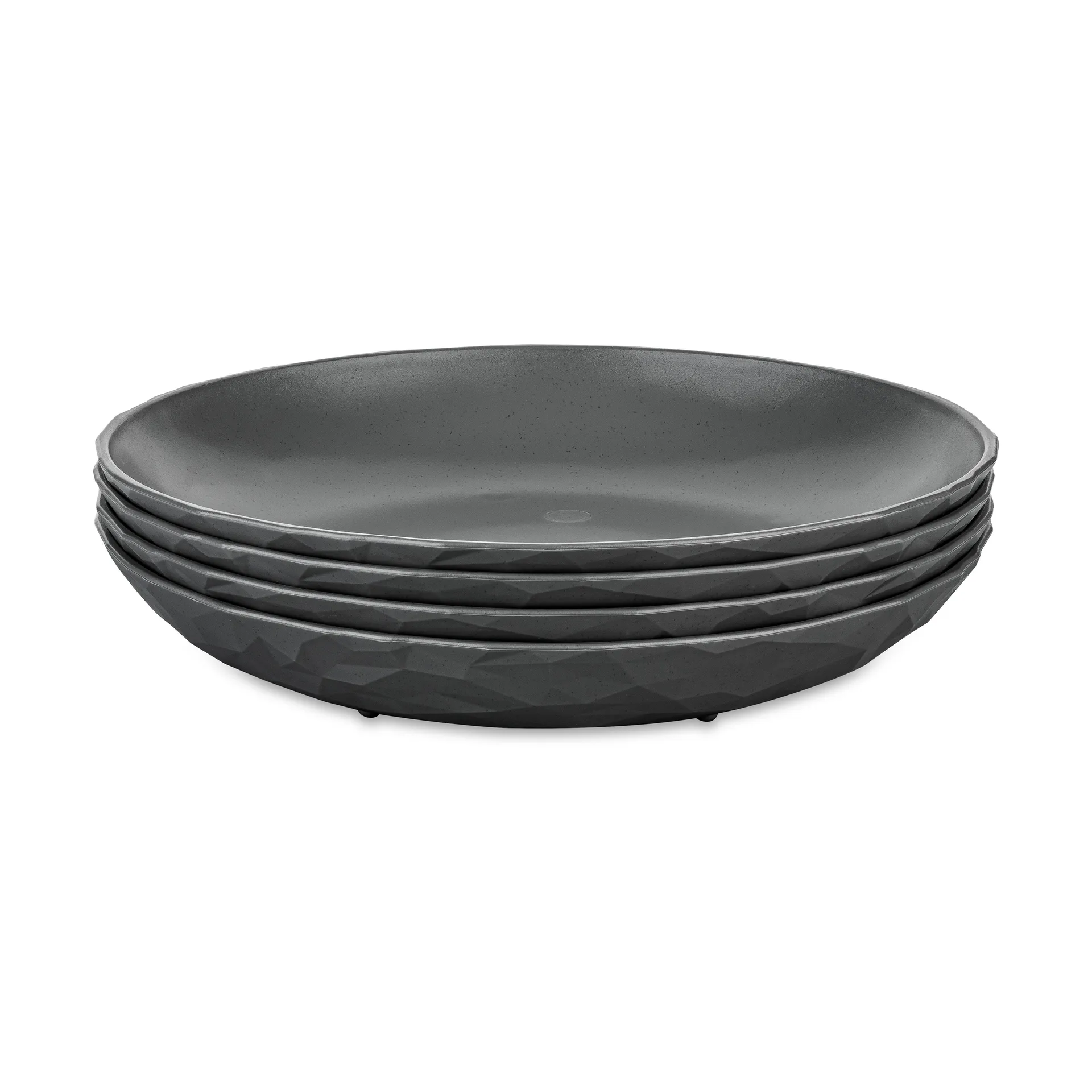 Club dyp tallerken Ø22 cm 4-pakning biocirk termoplast, Nature ash grey Koziol